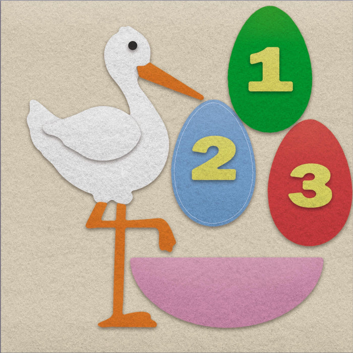 Stork - Counting and Basic Literacy Page for 12-36 months